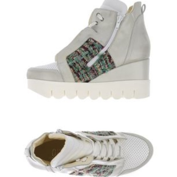 Shoes - OVYE by Christina Lucchi Leather Tweed Sneakers